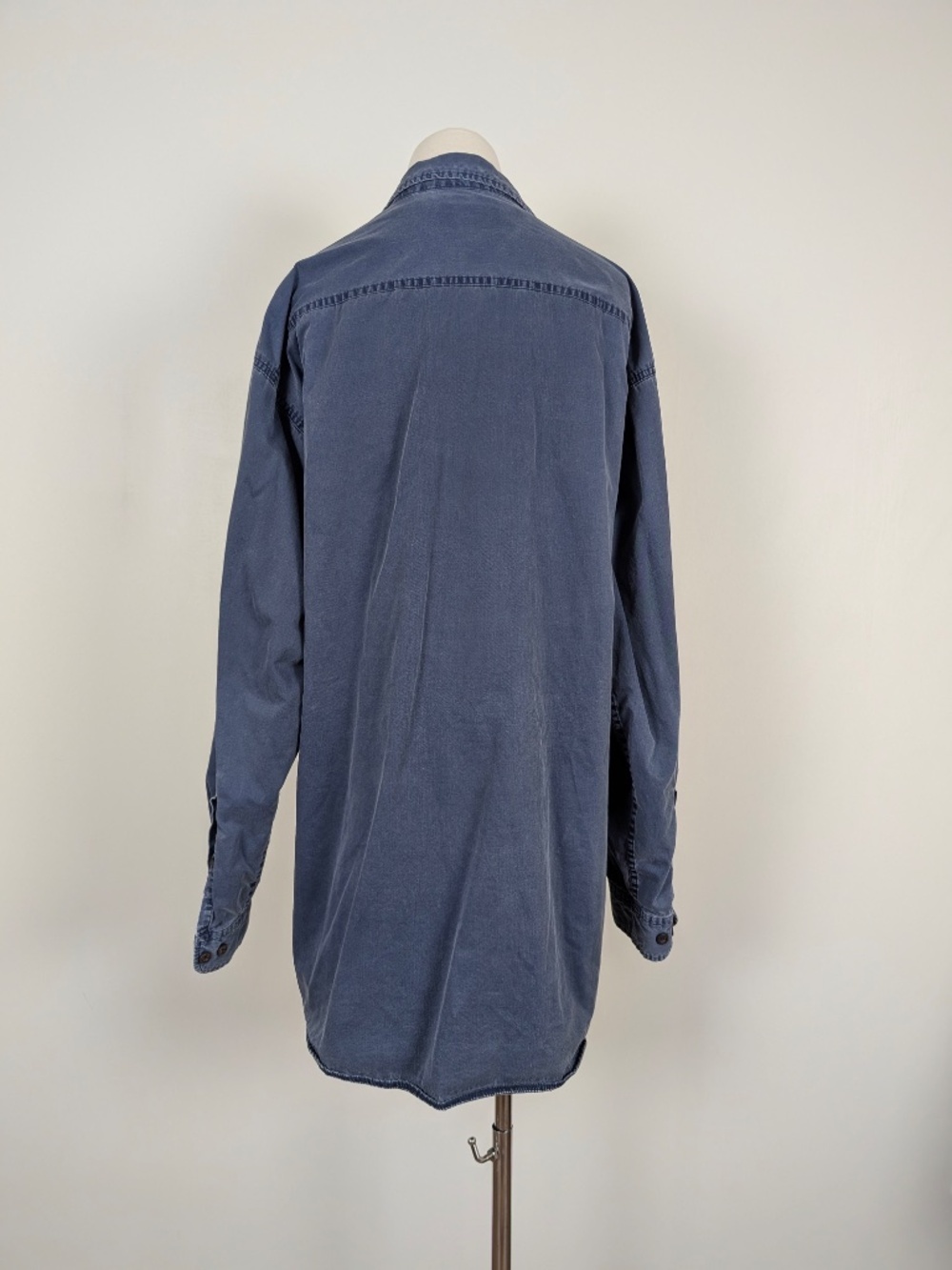 Redhead Lined Oversized Shacket Cotton Size 2XL Blue Relaxed Fit - Picture 10 of 14